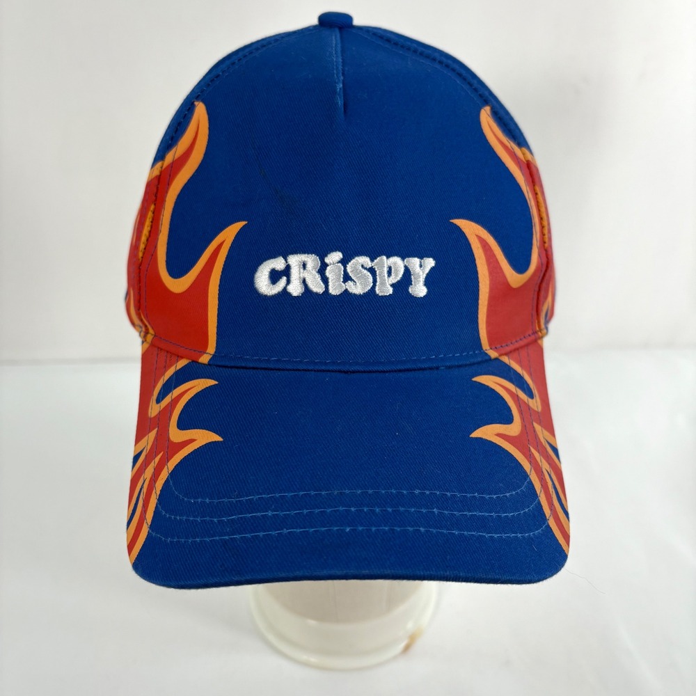 Crispy Concords Hat Blue Red Flame Graphic Snapback Cap 2023 Juniper Creates